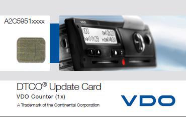 DTCO VDO Counter Update Card 1x 